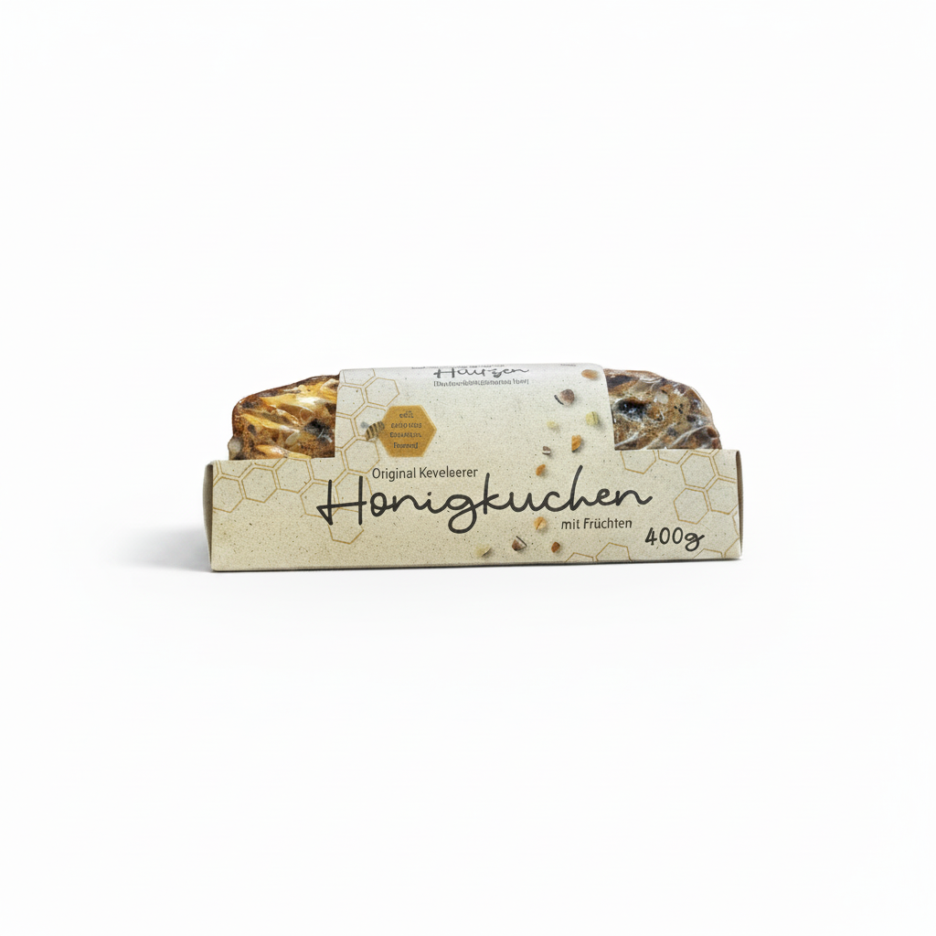 Original Kevelaerer Honigkuchen mit Früchten - 400g